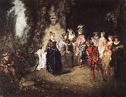 WATTEAU, Antoine The French Comedy oil painting reproduction